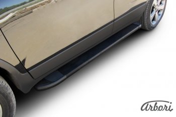 11 339 р. Порожки для ног Arbori Optima Black  Opel Mokka (2012-2016)  дорестайлинг  с доставкой в г. Чебоксары. Увеличить фотографию 2