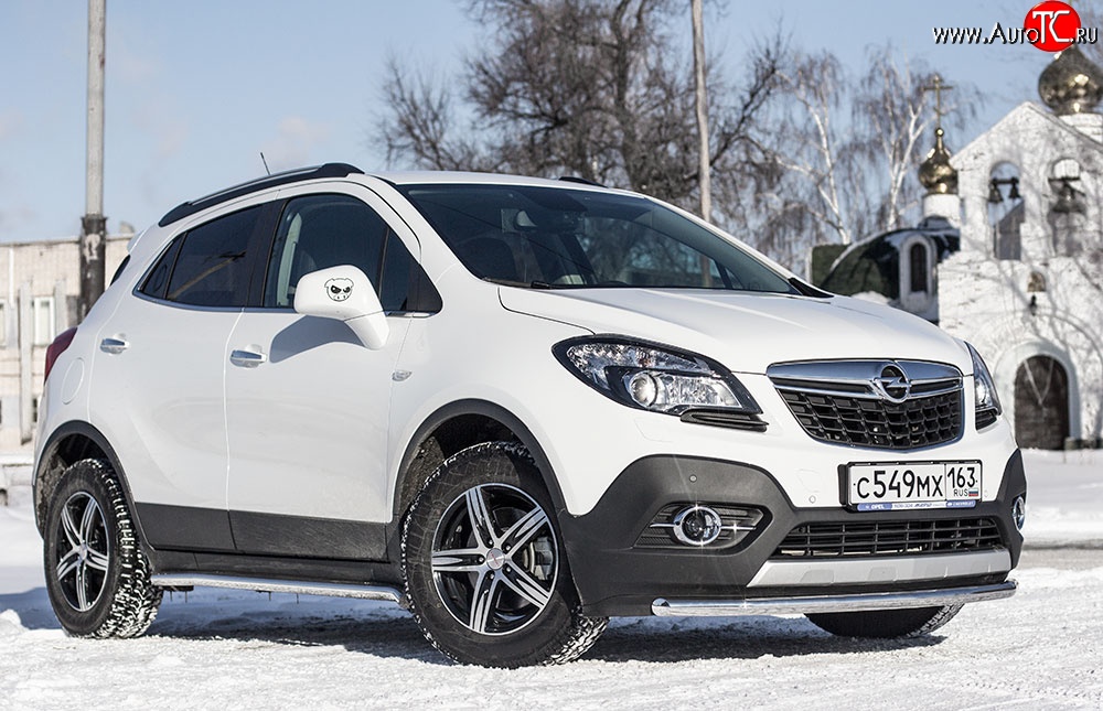 8 099 р. Одинарная защита переднего бампера диаметром 51 мм Petroil Tuning  Opel Mokka (2012-2016)  дорестайлинг (привод: передний)  с доставкой в г. Чебоксары