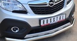 15 549 р. Одинарная защита переднего бампера диаметром 63 мм SLITKOFF  Opel Mokka (2012-2016)  дорестайлинг  с доставкой в г. Чебоксары. Увеличить фотографию 2