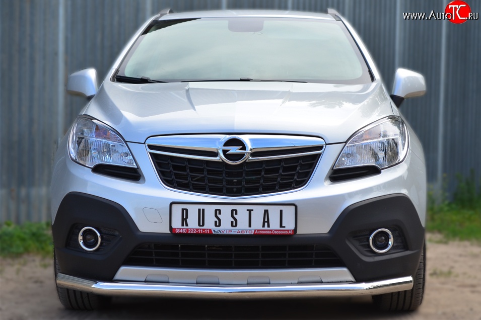 15 549 р. Одинарная защита переднего бампера диаметром 63 мм SLITKOFF  Opel Mokka (2012-2016)  дорестайлинг  с доставкой в г. Чебоксары