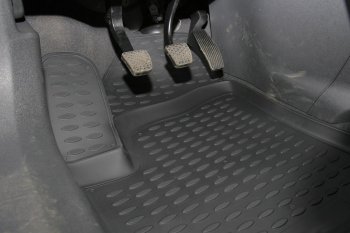 2 299 р. Комплект ковриков салона Element (полиуретан) Opel Zafira В дорестайлинг (2005-2008) (Черные)  с доставкой в г. Чебоксары. Увеличить фотографию 2