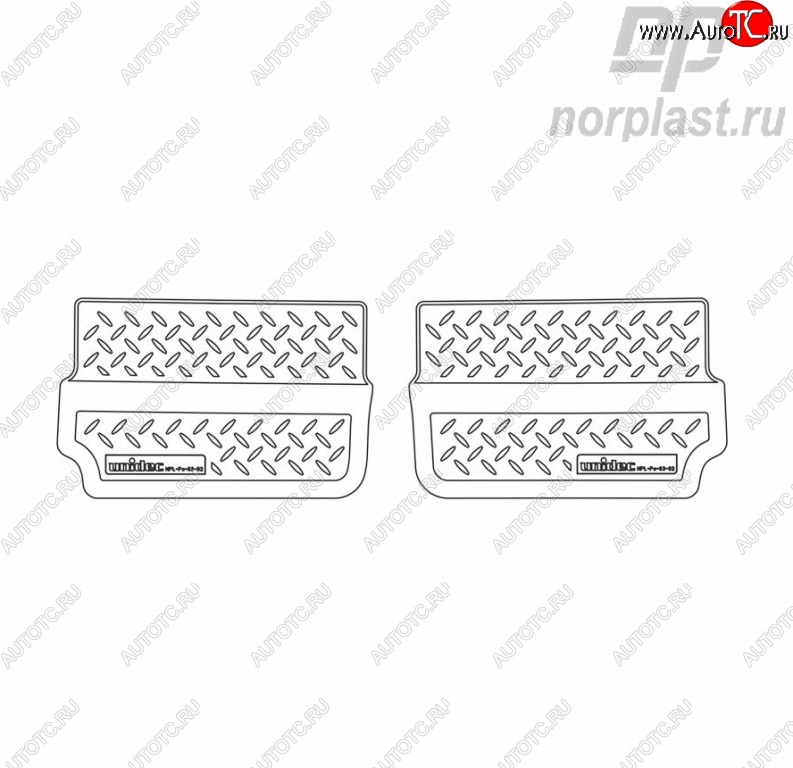 1 059 р. Комплект ковриков в салон Norplast (3 ряд) Opel Zafira В дорестайлинг (2005-2008)  с доставкой в г. Чебоксары