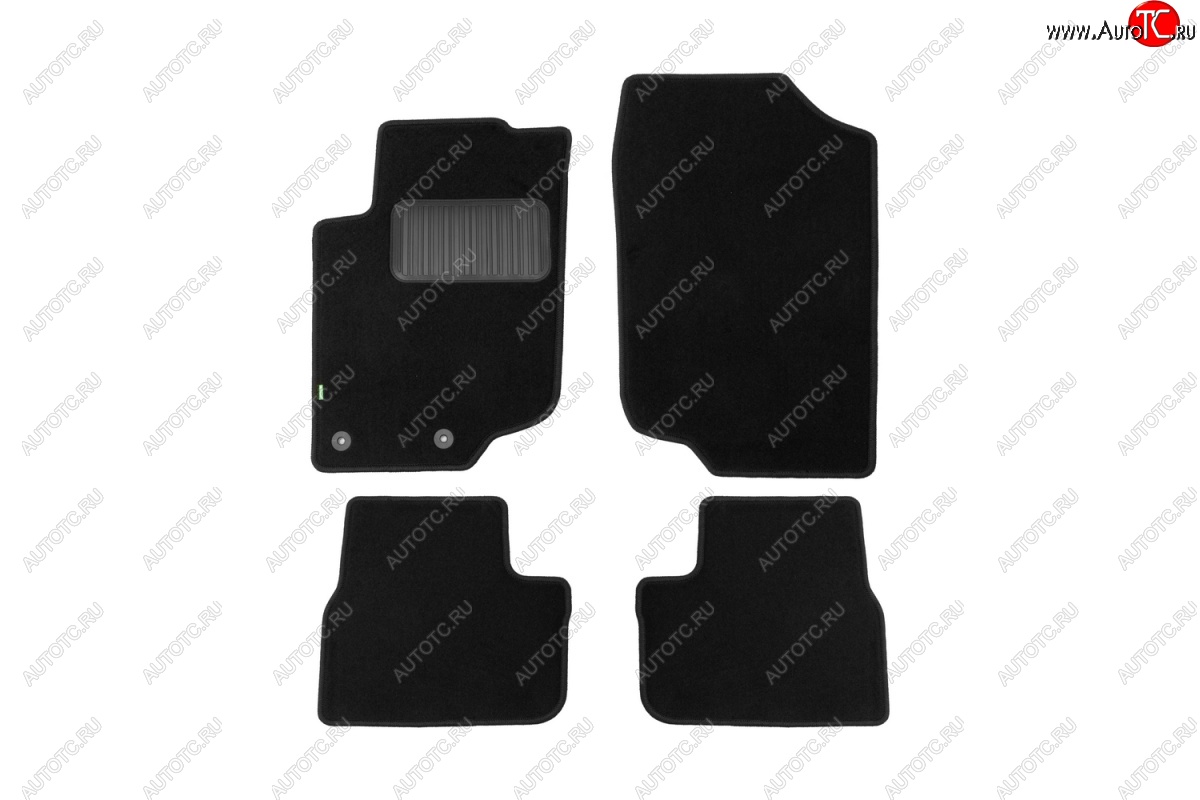 6 949 р. Коврики в салон Klever Standart (текстиль, 4 шт., подпятник, оверлок) Peugeot 207 WK универсал дорестайлинг (2006-2009) (Черный)  с доставкой в г. Чебоксары
