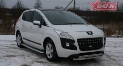 Одинарная защита переднего бампера диаметром трубы 60 мм Souz-96 Peugeot 3008 (2009-2013) дорестайлинг