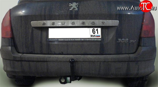 4 999 р. Фаркоп Лидер Плюс Peugeot 308 T7 универсал дорестайлинг (2007-2011) (Без электропакета)  с доставкой в г. Чебоксары