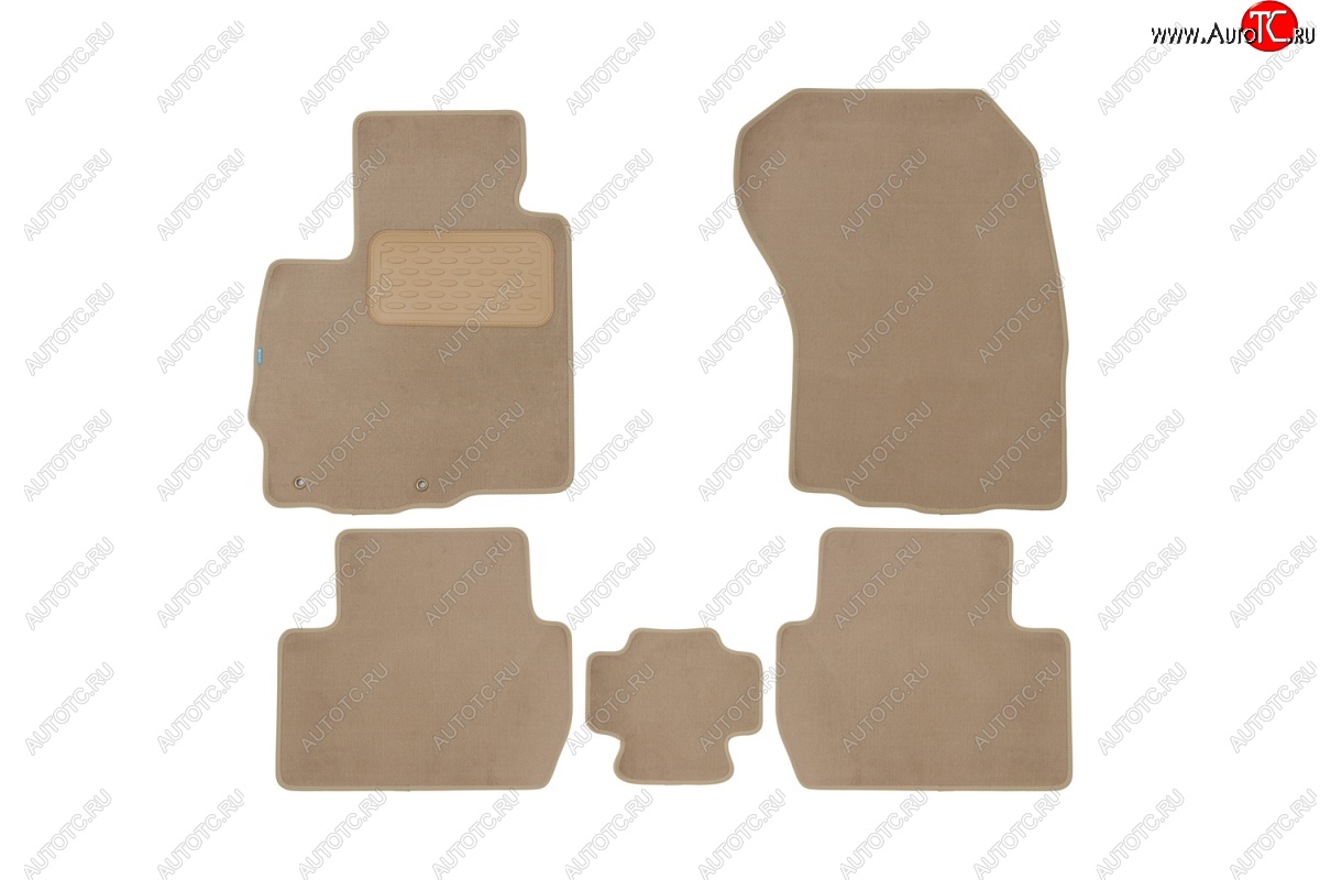 399 р. Коврики в салон Cross Klever Premium (текстиль) Peugeot 4007 (2007-2012) (Бежевый)  с доставкой в г. Чебоксары