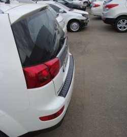 1 349 р. Накладка защитная на задний бампер RA  Peugeot 4007 (2007-2012)  с доставкой в г. Чебоксары. Увеличить фотографию 5