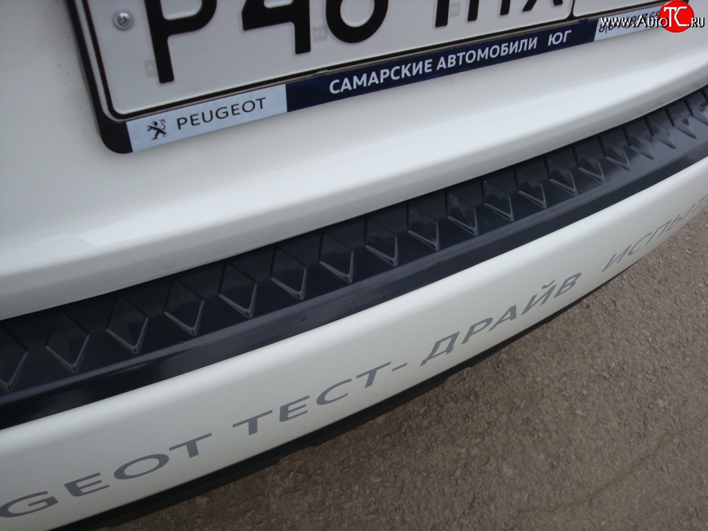 1 349 р. Накладка защитная на задний бампер RA  Peugeot 4007 (2007-2012)  с доставкой в г. Чебоксары