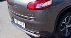 13 449 р. Одинарная защита заднего бампера из трубы диаметром 63 мм SLITKOFF  Peugeot 4008 (2012-2017)  с доставкой в г. Чебоксары. Увеличить фотографию 3