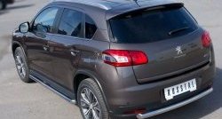 13 449 р. Одинарная защита заднего бампера из трубы диаметром 63 мм SLITKOFF  Peugeot 4008 (2012-2017)  с доставкой в г. Чебоксары. Увеличить фотографию 4