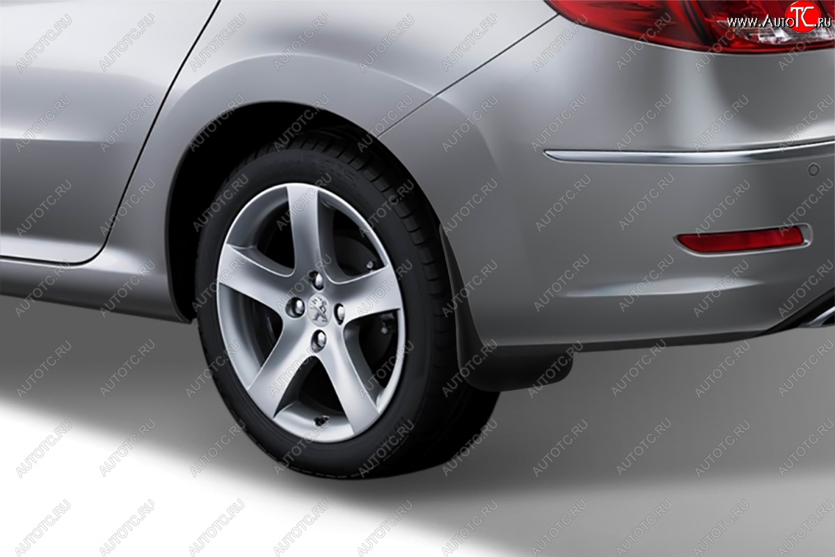 2 379 р. Брызговики задние (4D) Frosch  Peugeot 408 (2010-2017)  дорестайлинг  с доставкой в г. Чебоксары