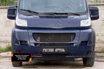 1 479 р. Защитная сетка решетки переднего бампера RA  Peugeot Boxer  250 (2006-2014)  с доставкой в г. Чебоксары. Увеличить фотографию 3