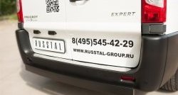 4 999 р. Одинарная защита заднего бампера из прямоугольной трубы 80x40 мм SLITKOFF Peugeot Expert G9 минивэн рестайлинг (2012-2017)  с доставкой в г. Чебоксары. Увеличить фотографию 2