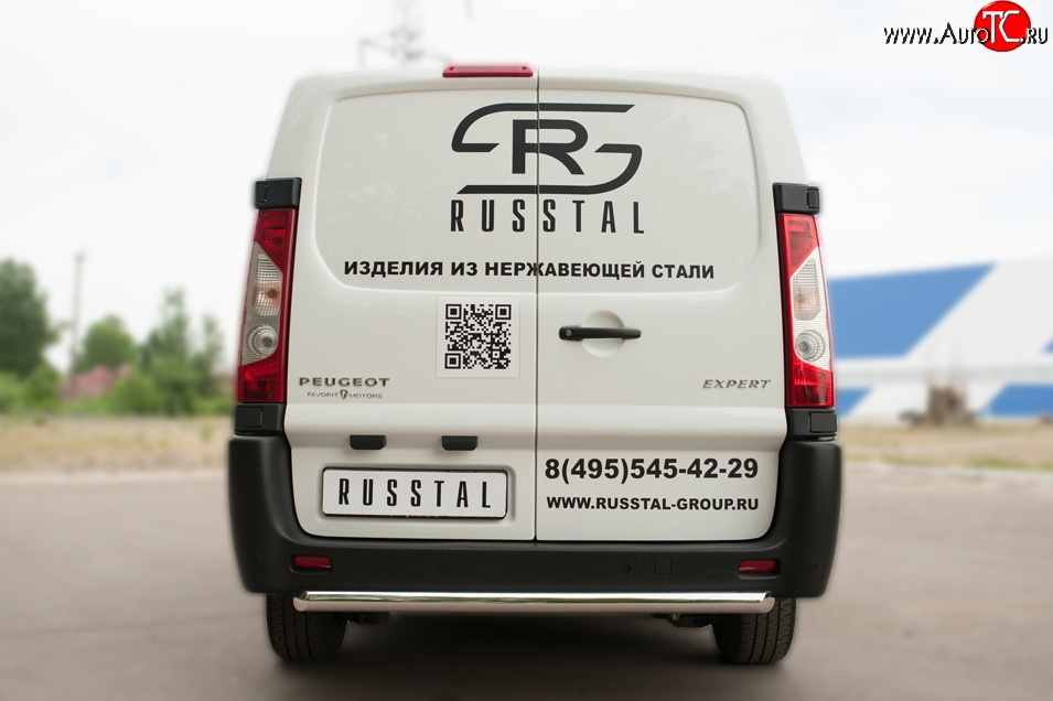 15 999 р. Одинарная защита заднего бампера диаметром 63 мм SLITKOFF Peugeot Expert G9 минивэн рестайлинг (2012-2017)  с доставкой в г. Чебоксары