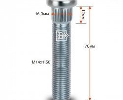 Забивная шпилька 58 мм ступицы Вектор M14 1.5 58 SSANGYONG Stavic дорестайлинг (2004-2008) 