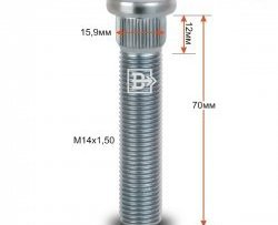 Забивная шпилька 58 мм ступицы Вектор M14 1.5 58 SSANGYONG Stavic дорестайлинг (2004-2008) 