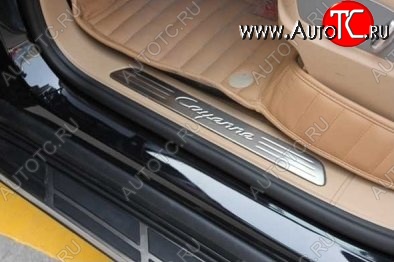 22 699 р. Накладки на порожки автомобиля СТ Porsche Cayenne 958 (2010-2014)  с доставкой в г. Чебоксары