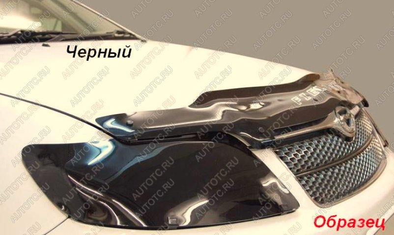 2 299 р. Дефлектор капота CA-Plastic Toyota Wish XE20 рестайлинг (2012-2017) (серия Classic черный, Без надписи)  с доставкой в г. Чебоксары