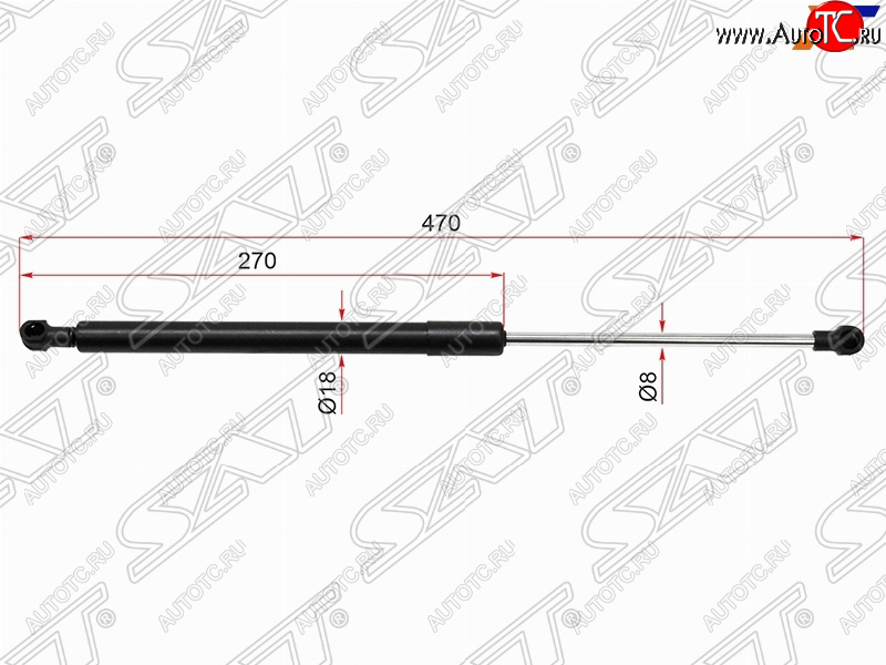 559 р. Газовый упор капота SAT  Seat Alhambra  7M (1996-2010), Volkswagen Sharan ( 7M8,  7M6) (1995-2010)  с доставкой в г. Чебоксары