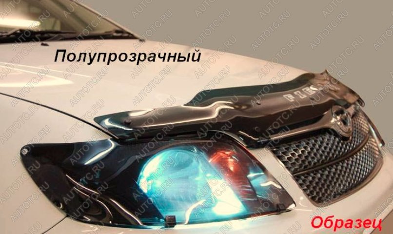 2 199 р. Дефлектор капота CA-Plastiс Toyota Alphard H10 рестайлинг (2005-2008) (серия Classic полупрозрачный, Без надписи)  с доставкой в г. Чебоксары