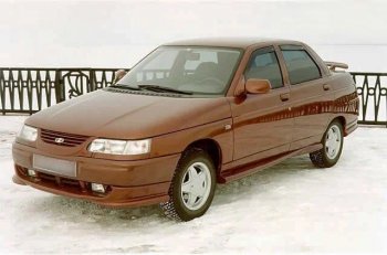 969 р. Накладка переднего бампера Кураж 1 Лада 2110 седан (1995-2007) (неокрашенная)  с доставкой в г. Чебоксары. Увеличить фотографию 3