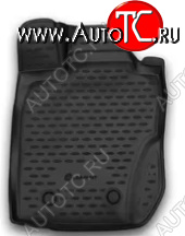 999 р. Водительский коврик в салон (левый, полиуретан, 3D, чёрный) Element  Nissan Terrano  D10 (2013-2016) дорестайлинг  с доставкой в г. Чебоксары