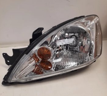 Левая фара (хром, с механическим корректором) GAMMA Mitsubishi Lancer 9 CS седан 1-ый рестайлинг (2003-2005)