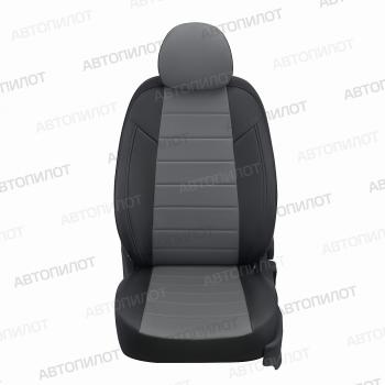 13 649 р. Чехлы на сиденья Экокожа (раздел. 40/60 экокожа) Автопилот Jetta VS5 дорестайлинг (2019-2024) (черный/серый)  с доставкой в г. Чебоксары. Увеличить фотографию 3