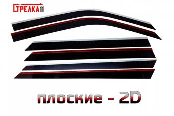 Дефлекторы окон 2D Стрелка11 Changan CS75 (2018-2022) 1-ый рестайлинг (черные)