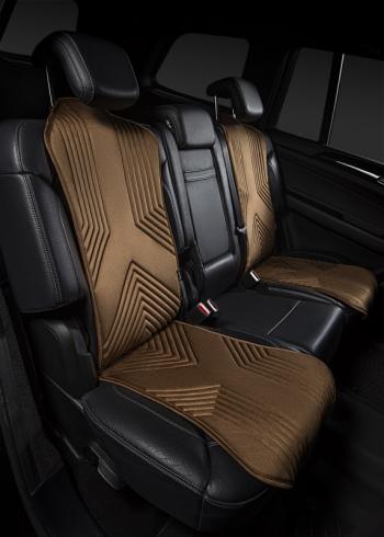 2 579 р. Накидка на сиденье (1 место Афины) ЛЮКС ст ВАН ВЭЙ Lord Autofashion Seat Tarraco KN2 (2018-2025) (коричневый, строчка коричневая)  с доставкой в г. Чебоксары. Увеличить фотографию 5