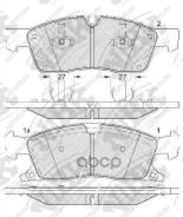 4 199 р. Колодки тормозные передние (4шт.) NIBK Jeep Grand Cherokee WK2 2-ой рестайлинг (2017-2022)  с доставкой в г. Чебоксары