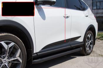 Молдинг двери передний левый Русская Артель Haval F7x (2019-2022) дорестайлинг (шагрень)