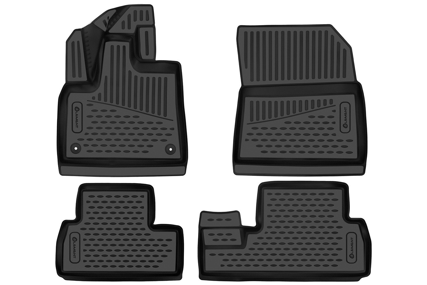 2 399 р. Коврики 3D в салон Element Opel Combo E (2018-2025) (черные)  с доставкой в г. Чебоксары