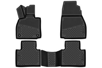 Коврики 3D в салон Element Hongqi HS3 (2023-2025) (черные)