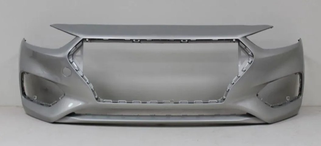 4 199 р. Бампер передний DAR (окрашенный)  Hyundai Solaris  HCR (2017-2020) седан дорестайлинг (Ice Wine W4Y (Бежевый))  с доставкой в г. Чебоксары
