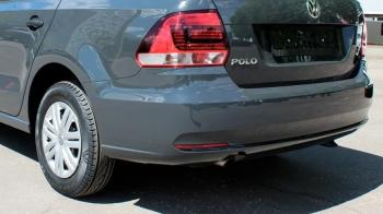 Бампер задний DAR (окрашенный) Volkswagen Polo  5 (2015-2020) седан рестайлинг (Серый LI7F 5K5K)