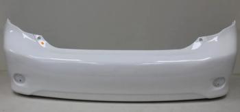 Бампер задний DAR (окрашенный) Toyota Corolla  E150 (2006-2010) седан дорестайлинг (Super White 040 (Белый))