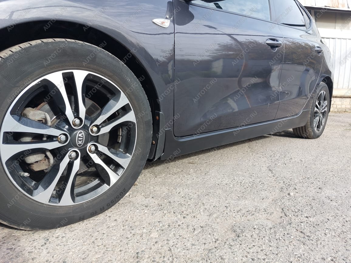 3 289 р. Пластиковые накладки порогов Фанат Тюнинг KIA Ceed 2 JD дорестайлинг универсал (2012-2016) (неокрашенные (глянец под окраску))  с доставкой в г. Чебоксары