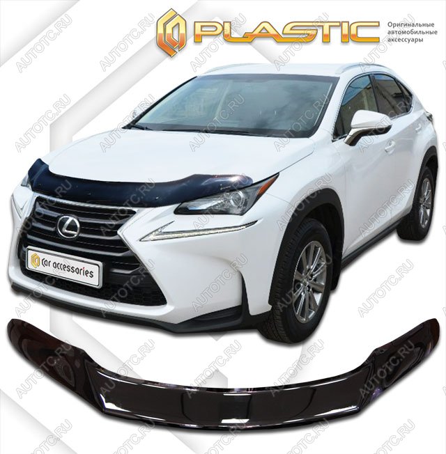 2 399 р. Дефлектор капота (exclusive) CA-Plastic Lexus NX200 Z10 дорестайлинг (2014-2017) (Classic черный)  с доставкой в г. Чебоксары