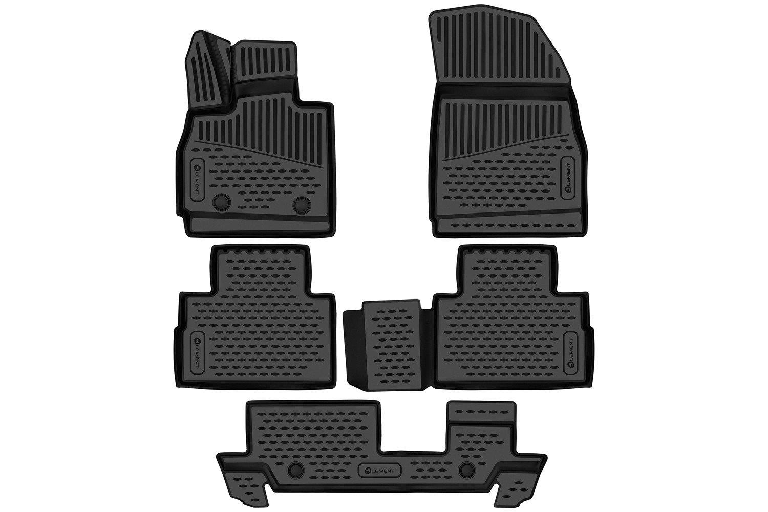 3 099 р. Коврики 3D в салон Element Chery Tiggo 9 (2023-2025) (черные)  с доставкой в г. Чебоксары