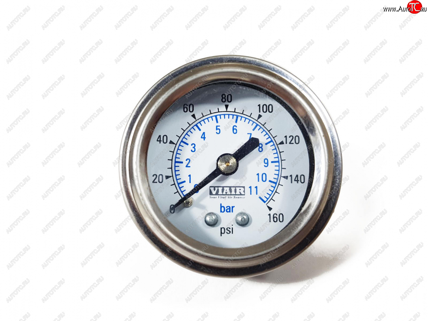 1 449 р. Манометр VIAIR 1.5 160 PSI, белый Viair 90084  с доставкой в г. Чебоксары