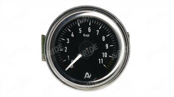 3 299 р. Манометр ARIDE 53 мм, 2х11 бар (160 PSI), 2, черный Арайд м 53 2 11  с доставкой в г. Чебоксары. Увеличить фотографию 1