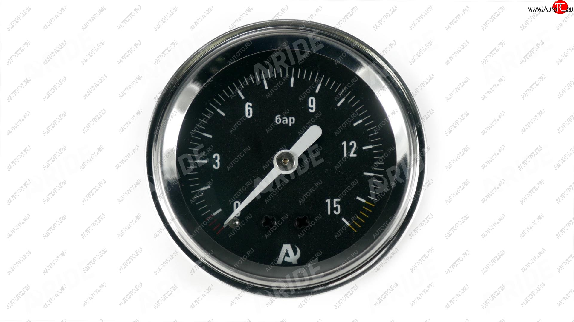 1 199 р. Манометр ARIDE 51 мм, 1х15 бар (220 PSI), 2, черный, с подсветкой Арайд м 51 1 15  с доставкой в г. Чебоксары