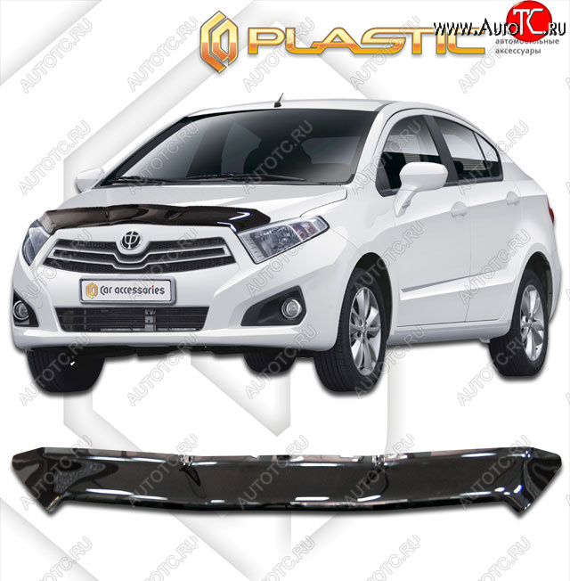 2 079 р. Дефлектор капота CA-Plastic Brilliance H230 седан (2015-2017) (classic черный, без надписи)  с доставкой в г. Чебоксары