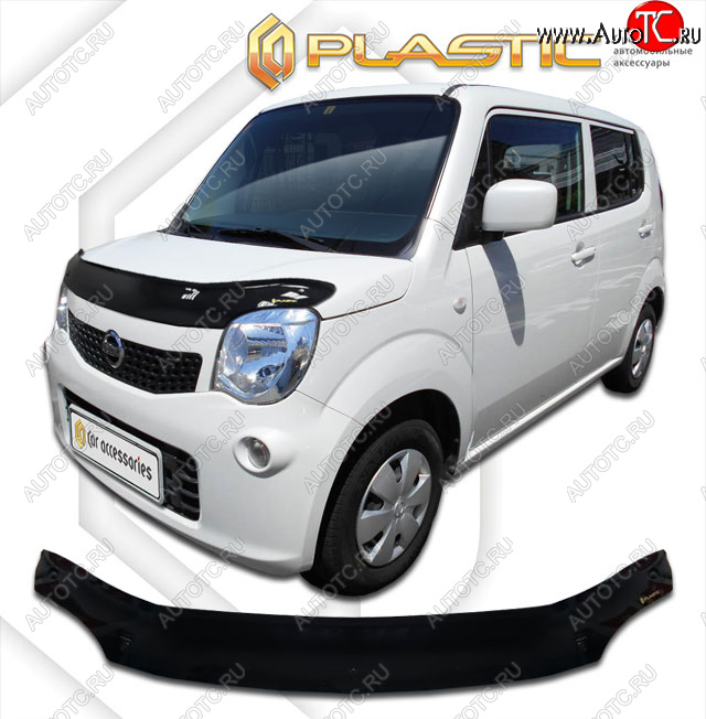 2 079 р. Дефлектор капота CA-Plastic Nissan Moco 3 G33 (2011-2016) (classic черный, без надписи)  с доставкой в г. Чебоксары