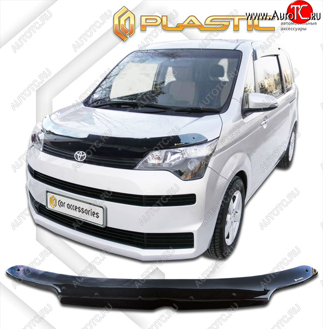 2 199 р. Дефлектор капота CA-Plastic Toyota Spade NP140 хэтчбэк 5 дв. (2012-2020) (classic черный, без надписи)  с доставкой в г. Чебоксары