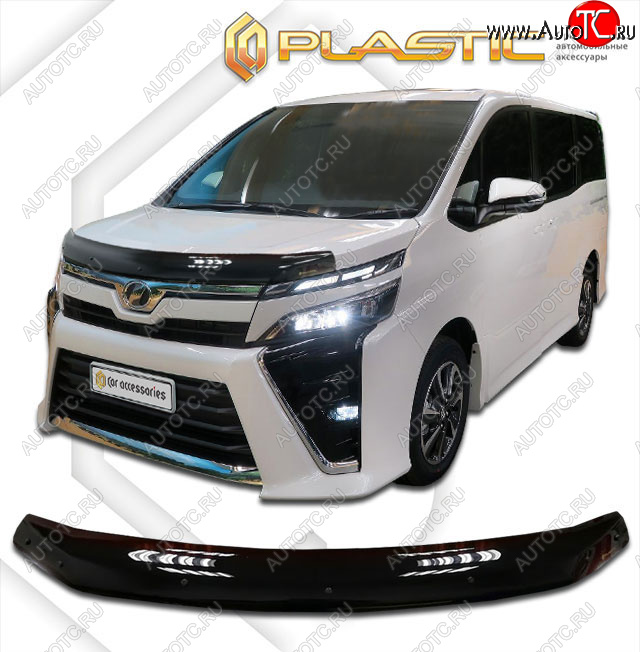 2 199 р. Дефлектор капота CA-Plastic Toyota Voxy минивэн R90 дорестайлинг (2022-2025) (classic черный, без надписи)  с доставкой в г. Чебоксары