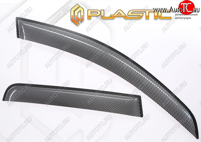 2 699 р. Дефлектора окон CA-Plastic Toyota Corolla Fielder E160 универсал 1-ый рестайлинг (2015-2017) (серия Шелкография карбон-серебро)  с доставкой в г. Чебоксары