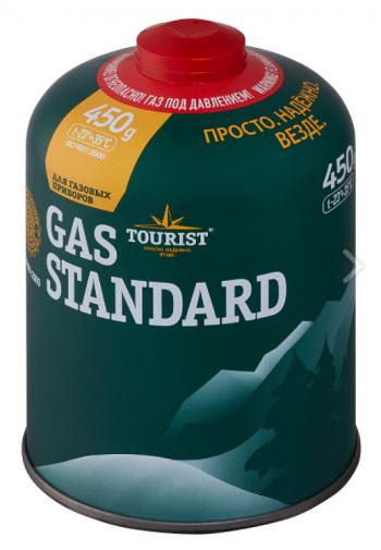 Баллон газовый резьбовой TOURIST STANDARD для портативных приборов 450 г TOURIST tbr-450