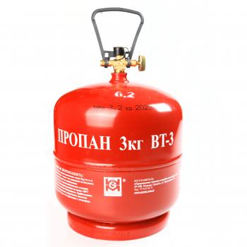 Баллон газовый стальной GZWM LPG BT-3, 7,2 л. Grotkuv (РП) GZWM lpg-bt-3